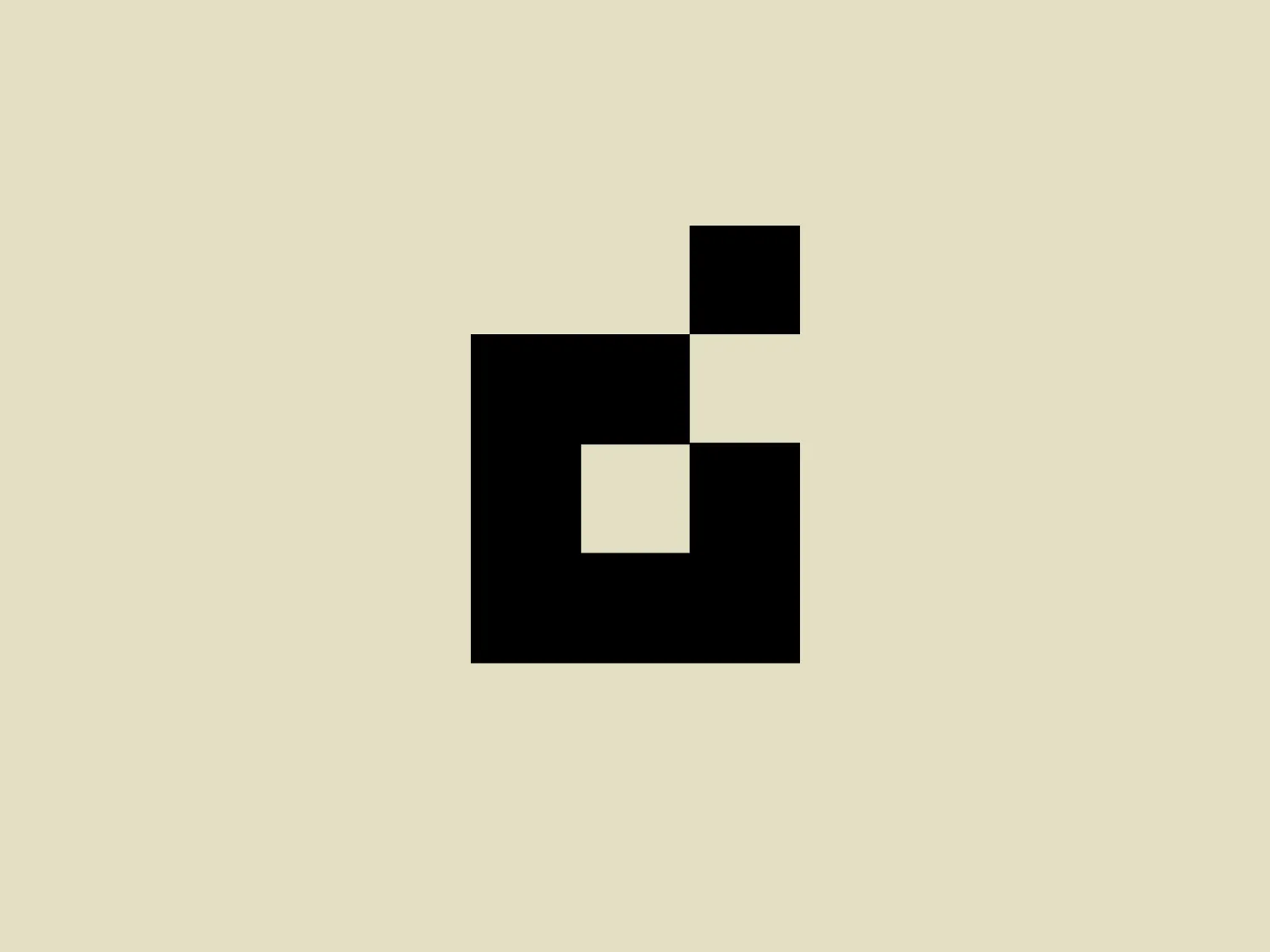 The Digital Cube logo features a stylized, geometric design comprising two interlocking shapes: a larger, bold square and a smaller square positioned inside at the top left corner, creating a sense of depth and connection. The overall look is minimalist and modern, with clean lines and sharp angles. The design is monochromatic, with the shapes rendered in solid black, emphasizing the simplicity and strength of the form.