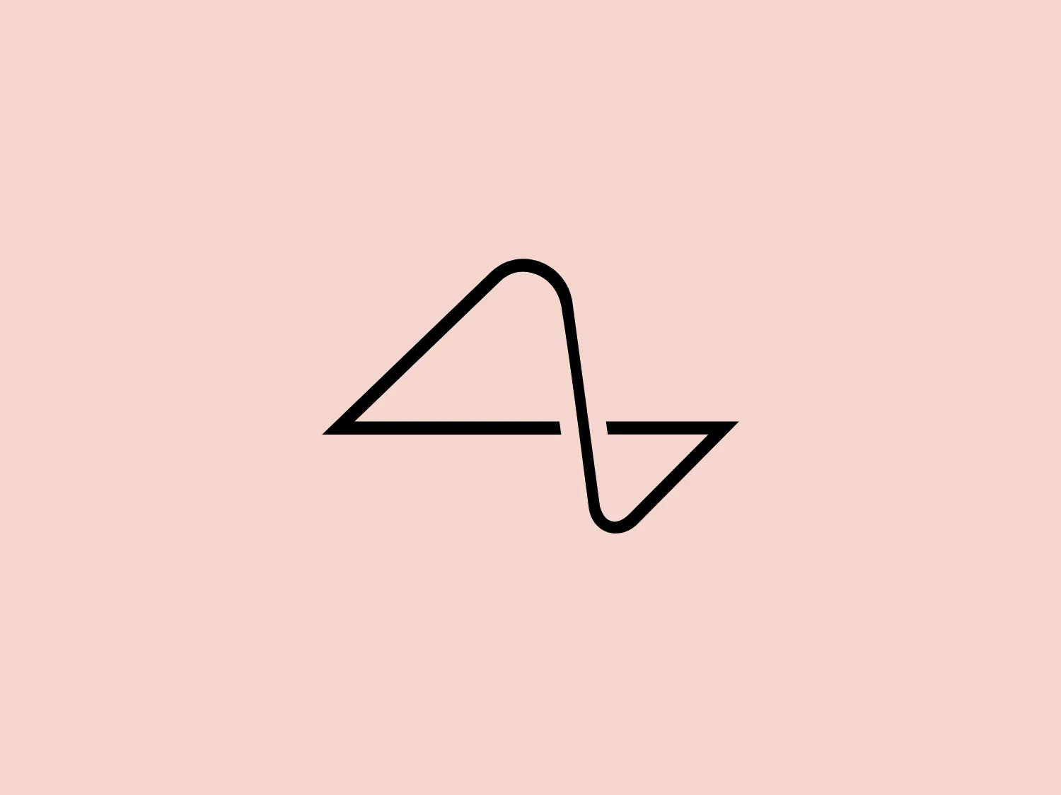 The Neuralink logo is a minimalistic, geometric design consisting of a single, continuous line that creates an abstract representation of a mountain or a series of peaks. The entire figure is created from what appears to be a uniform, bold black stroke, emphasizing simplicity and modernity. The clean lines and lack of additional embellishments suggest a contemporary feel that could be associated with adventure, stability, or precision.