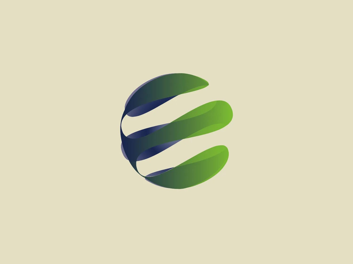 The EAP Services logo features a stylized, abstract design with three-dimensional, overlapping shapes that create a sense of motion and rotation. The shapes resemble elliptical leaves or petals, transitioning from a deep blue-green at the tips to a bright green at the base, conveying depth and vitality. The modern and dynamic aesthetic, with its play of colors and shadows, gives the logo a sleek and organic feel. The curves and gradients suggest growth and movement, representing change, sustainability, and natural elements.