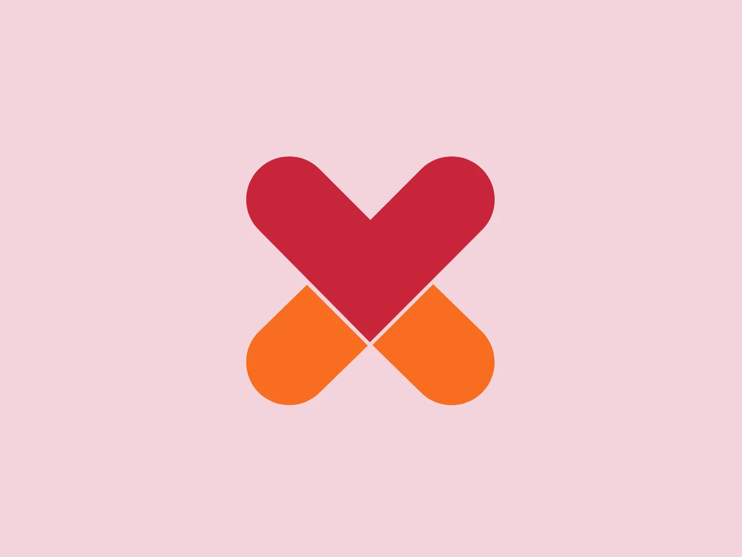 The logo for TIX comprises two stylized elements forming a heart shape, with the left side in red and the right in orange. The elements, resembling teardrops or petals, create a modern and approachable heart symbol, evoking themes of love, warmth, and connection. The gradient in color suggests dynamic energy or diversity.