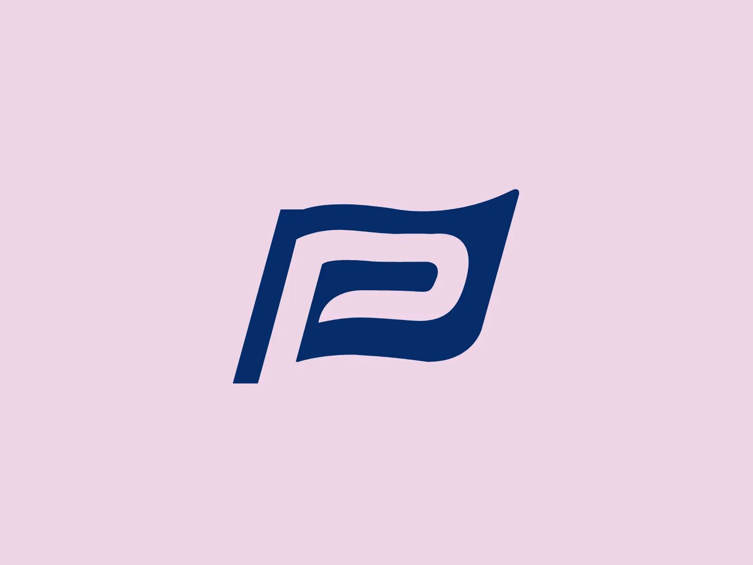 The Plastimo logo features a stylized letter 'P' with a design that evokes a sense of motion and fluidity. It is comprised of curving lines and sharp angles, creating a dynamic and modern feel. The logo uses a single dark blue color, which provides a strong contrast and suggests professionalism and reliability. The overall aesthetic is clean, simple, and contemporary, making it versatile for various applications.