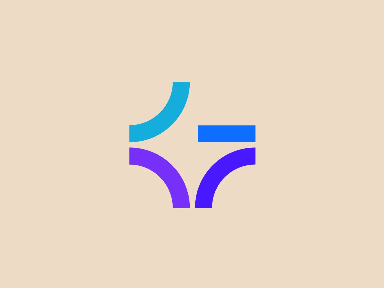 The business logo for Global POS features a stylized geometric composition with vibrant cyan and deep purple. The design is simple yet modern, with clean lines and curves. It consists of two abstract shapes, one resembling a curved, cyan blue ribbon and the other a pair of purple elements cradling the lower part of the blue curve. The bold and unadorned elements convey a sleek and contemporary visual identity.