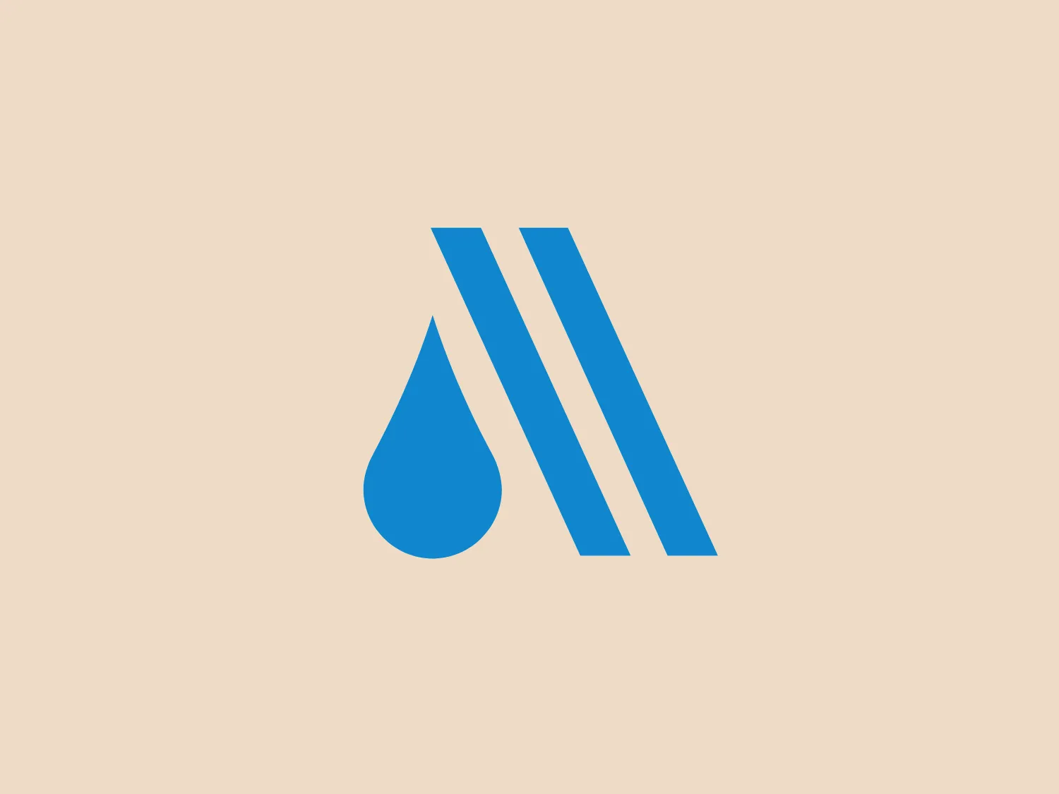 The American Water Work Association logo features a bold, blue water droplet on the left side with two slanting parallel stripes to the right. The design exudes a sense of motion and fluidity, utilizing a bright blue shade that suggests freshness, cleanliness, and water-related themes. It is a simple yet effective design with a modern and minimalistic feel, possibly representing purity and conservation. The geometric shapes and balanced composition make it versatile for various applications.