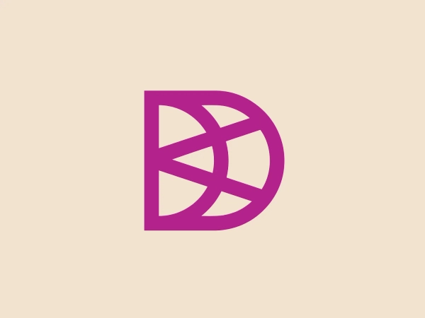 The Denver Film logo showcases a bold and dynamic design that combines the letter "D" with a geometric pattern or pie chart. The letter "D" is prominent, with a strong vertical line on the right and a large, curved section on the left. A series of straight lines inside the "D" creates pie-like segments, adding to the modern and precise aesthetic. The vibrant magenta color infuses the logo with fresh and energetic vibes.