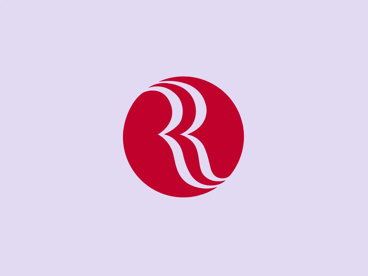 The Ramada Geneva logo consists of a bold, stylized "R" in white set against a circular crimson background. The letter "R" has a dynamic and fluid design with elegant curves that taper to points, giving the impression of swift movement or a gentle breeze. This creates a strong visual contrast and an easily recognizable symbol. The overall aesthetic is modern and clean, with a sense of grace and agility conveyed through the letterform. The simplicity of the two-tone color scheme adds to the logo's striking and professional appearance.