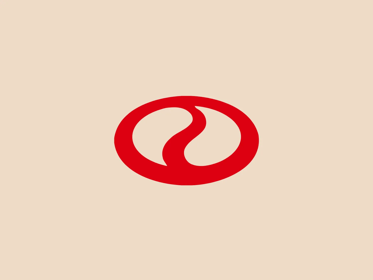 The Sokon Group logo features a stylized depiction of two red flames or droplets contained within an enclosing red circle. The shapes are smooth, with the upper part of each flame curving to a soft point. The overall design aesthetic is modern and minimalist, with the use of negative space within the circle creating a dynamic and recognizable silhouette. The red color suggests energy, passion, or warmth.