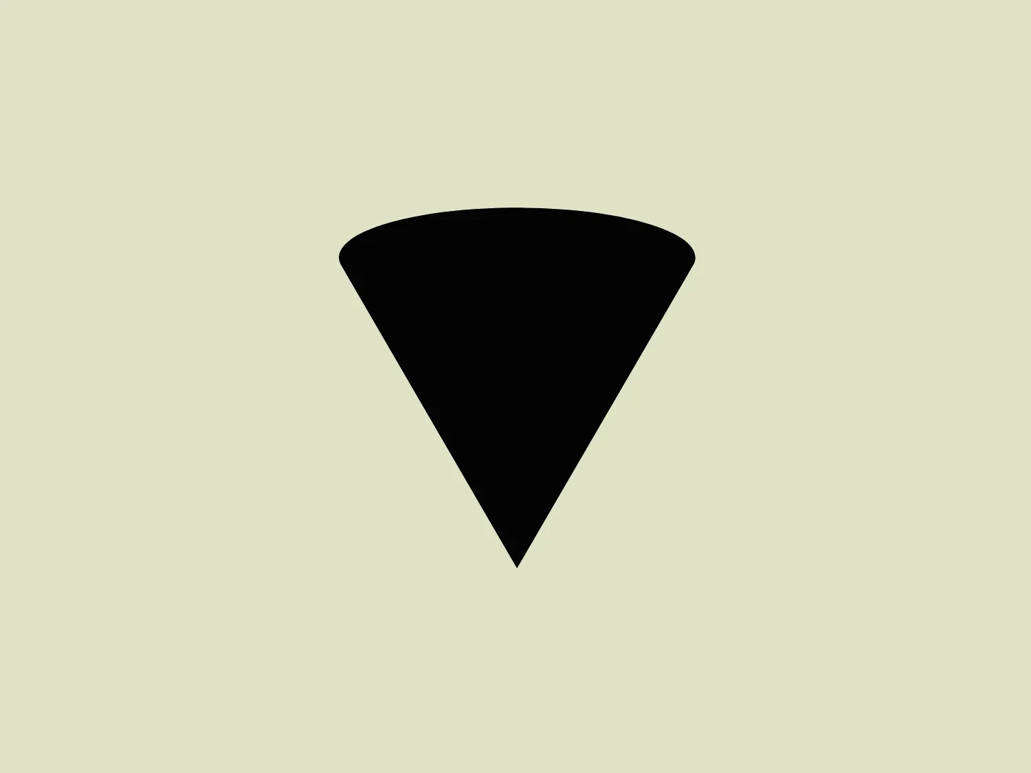 The image is a simple, solid black inverted triangle centered on a white background, representing Vita Group. The design is minimalist and uses a flat color style without any gradients or shades. The shape is equilateral, with all three sides of equal length converging sharply at the bottom point. Its clean lines and lack of embellishment give it a modern and versatile appearance, allowing it to be easily recognizable and possibly used for various branding purposes. The monochromatic color scheme of the logo suggests sophistication and elegance.