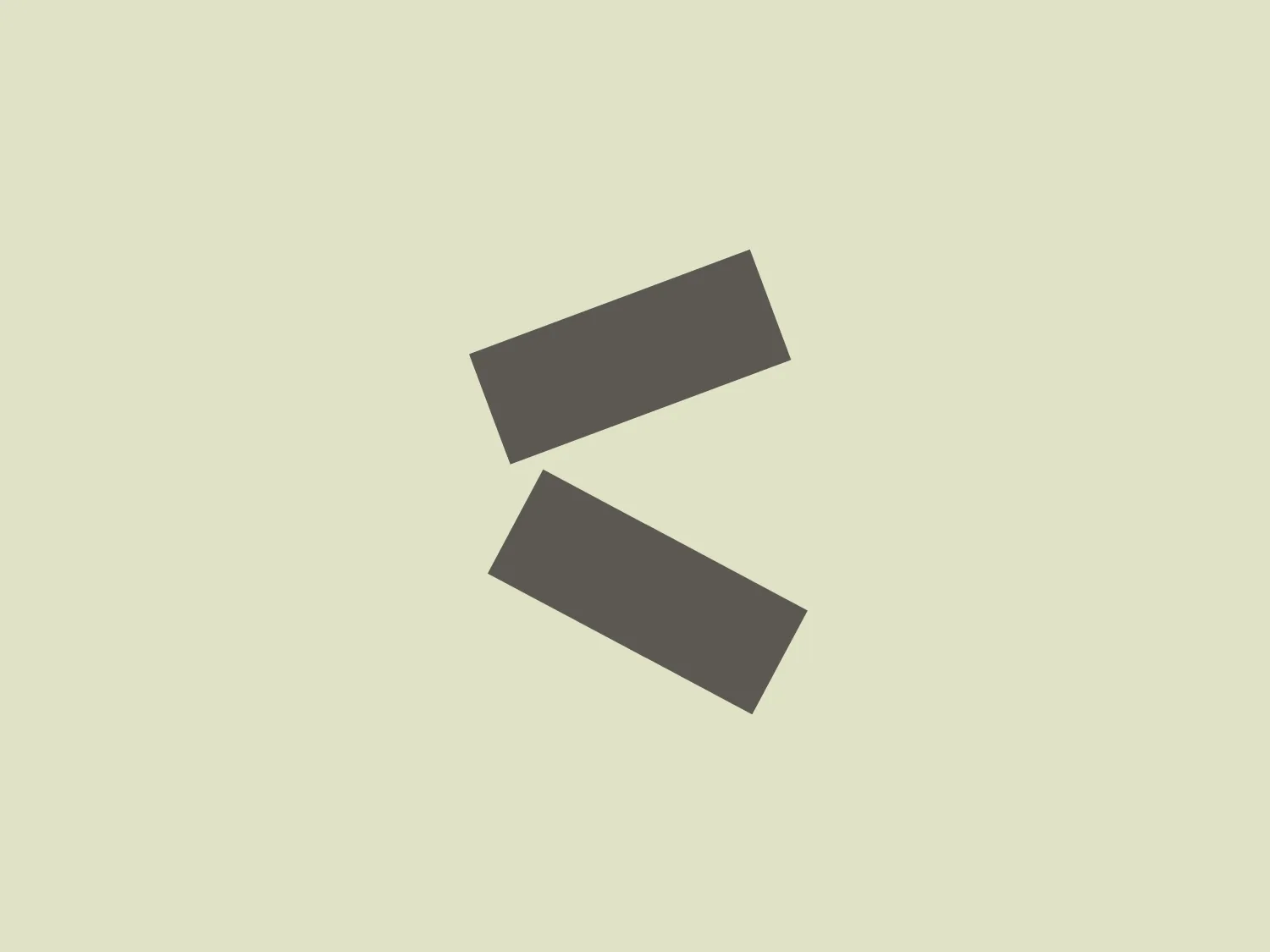 The Kienbaum logo features a stylized, abstract design with two parallelogram shapes angled towards each other, evoking movement and an optical illusion. The solid grey shapes create a clean, modern silhouette, exuding a professional and minimalistic aesthetic. Overlapping slightly, they suggest depth and dynamic interaction, while radiating a sense of balance and forward-thinking.