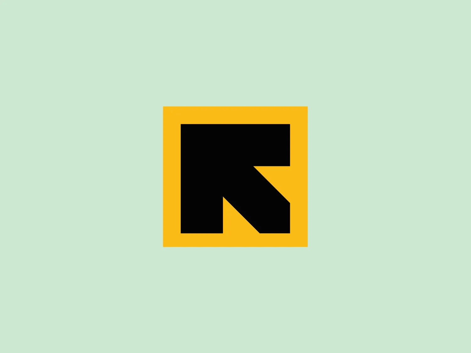 The logo features a bold, stylized letter "N" set within a square frame in an eye-catching, solid yellow color. The letter "N" has sharp angles and a cutout on the lower right corner, adding a dynamic and modern feel. The sans-serif typeface is thick and robust, suggesting strength and stability. The overall design is minimalist and contemporary, perfect for versatile use across various media.