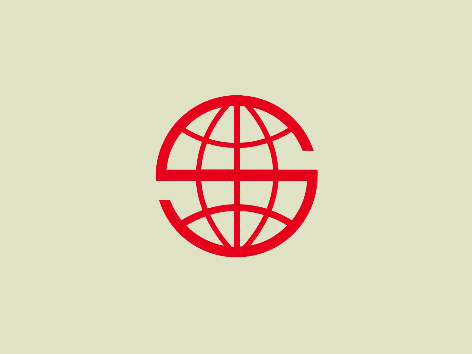 The logo presented for Solidar Suisse features a stylized representation of a globe encased within a bold red circular outline. The globe motif is comprised of latitudinal and longitudinal lines, conveying a sense of global connectivity and mapping. Its clean lines and absence of other embellishments give it a modern and minimalistic aesthetic, making it highly versatile and easily recognizable.