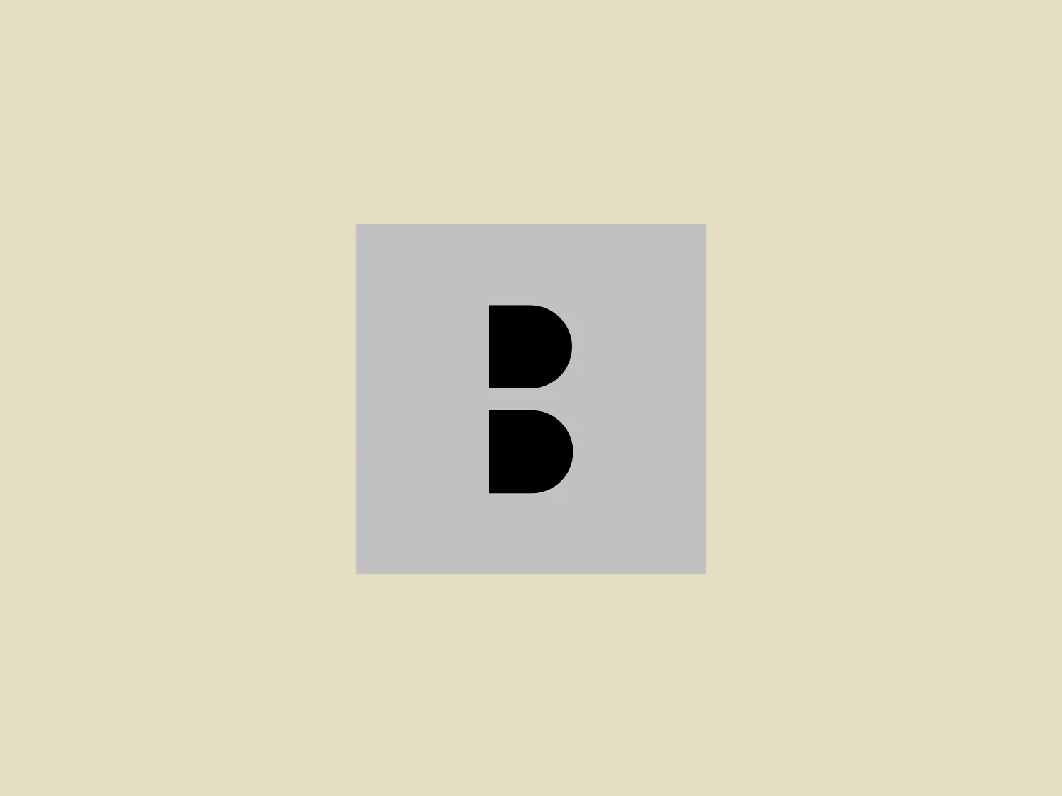The image portrays a bold, black capital letter 'B' centered on a plain, light gray square background. The 'B' has a modern, sans-serif design with clean lines and uniform thickness, without additional embellishments. It is prominently displayed, taking up a significant portion of the square, creating a minimalist and contemporary aesthetic. The simplicity of the design suggests a focus on clarity and sophistication for Bolia.