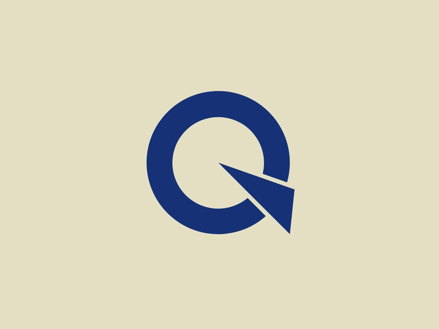 The Logo is a simple and modern design featuring a deep blue circle with a triangular notch cut out from its lower right part. This distinctive shape resembles a pie chart with one slice about to be removed or indicating movement. The negative space created by the triangular notch cleverly doubles as both a pie slice and an arrow pointing towards the center of the circle. This design encapsulates a sense of analysis or progress, symbolizing growth, direction, or statistical data. The use of sharp contrast between the filled and empty spaces gives the logo a dynamic and clean aesthetic, suitable for a financial, analytics, or tech company.