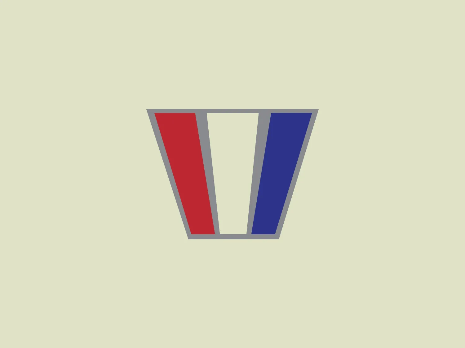 The Wellcraft logo features a stylized letter "W" with an abstract, geometric design. It includes two solid-colored sides in muted red and deep blue, separated by thin grey lines. The sharp angles and precise lines create a modern and clean division, conveying a sense of forward momentum. With a minimalistic and contemporary aesthetic, it is suitable for corporate or technological brand identity.