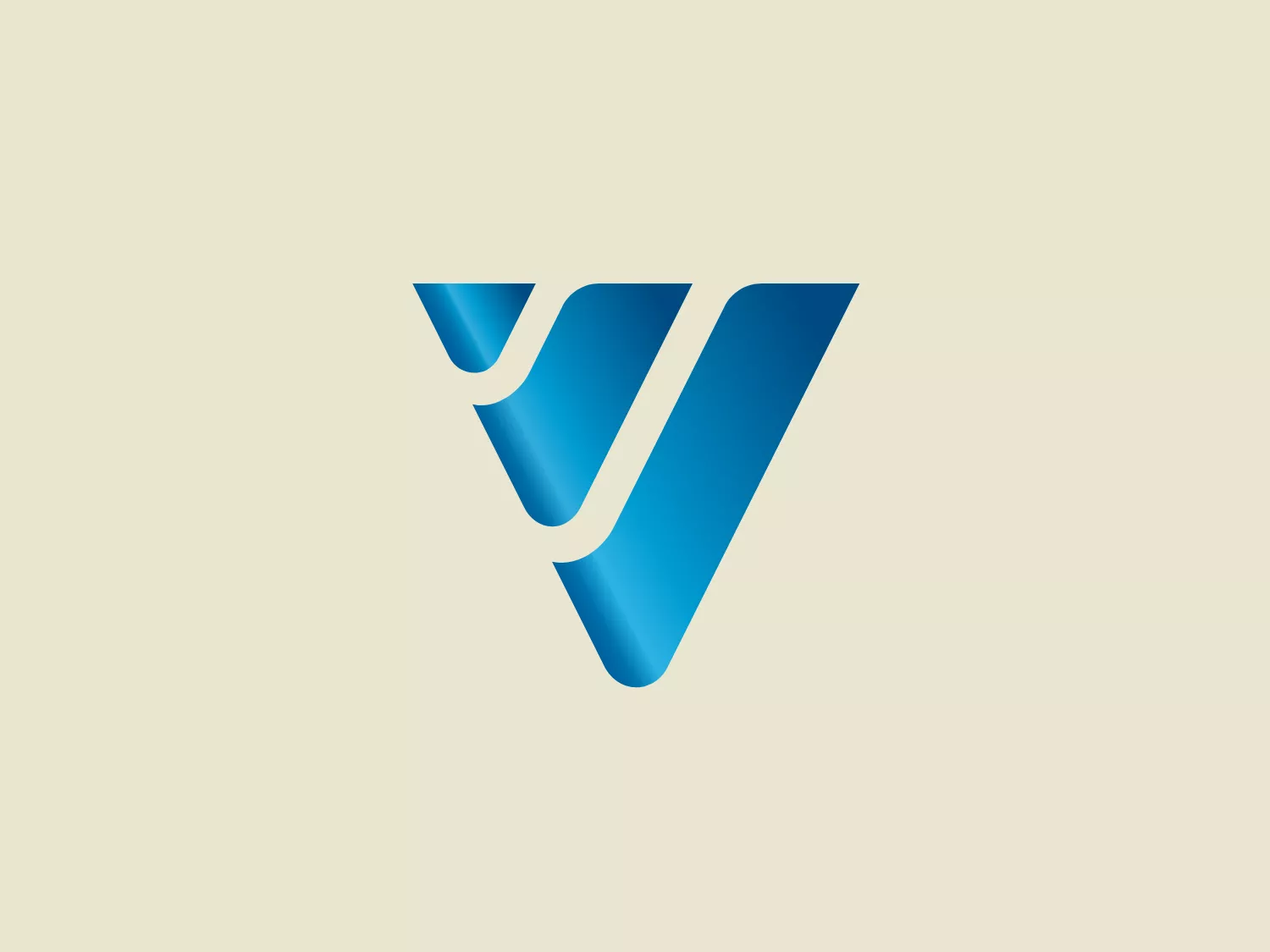 The Votorantim logo features a modern, abstract design resembling a stylized letter 'V'. The color palette encompasses various shades of blue, creating a gradient effect from light to dark, exuding depth and dimensionality. The smooth, geometric shapes within the logo convey precision and cutting-edge technology. Overlapping elements contribute to the dynamic and forward-thinking appeal of the design. Given the color scheme, a neutral or lightly tinted background would nicely complement the logo.