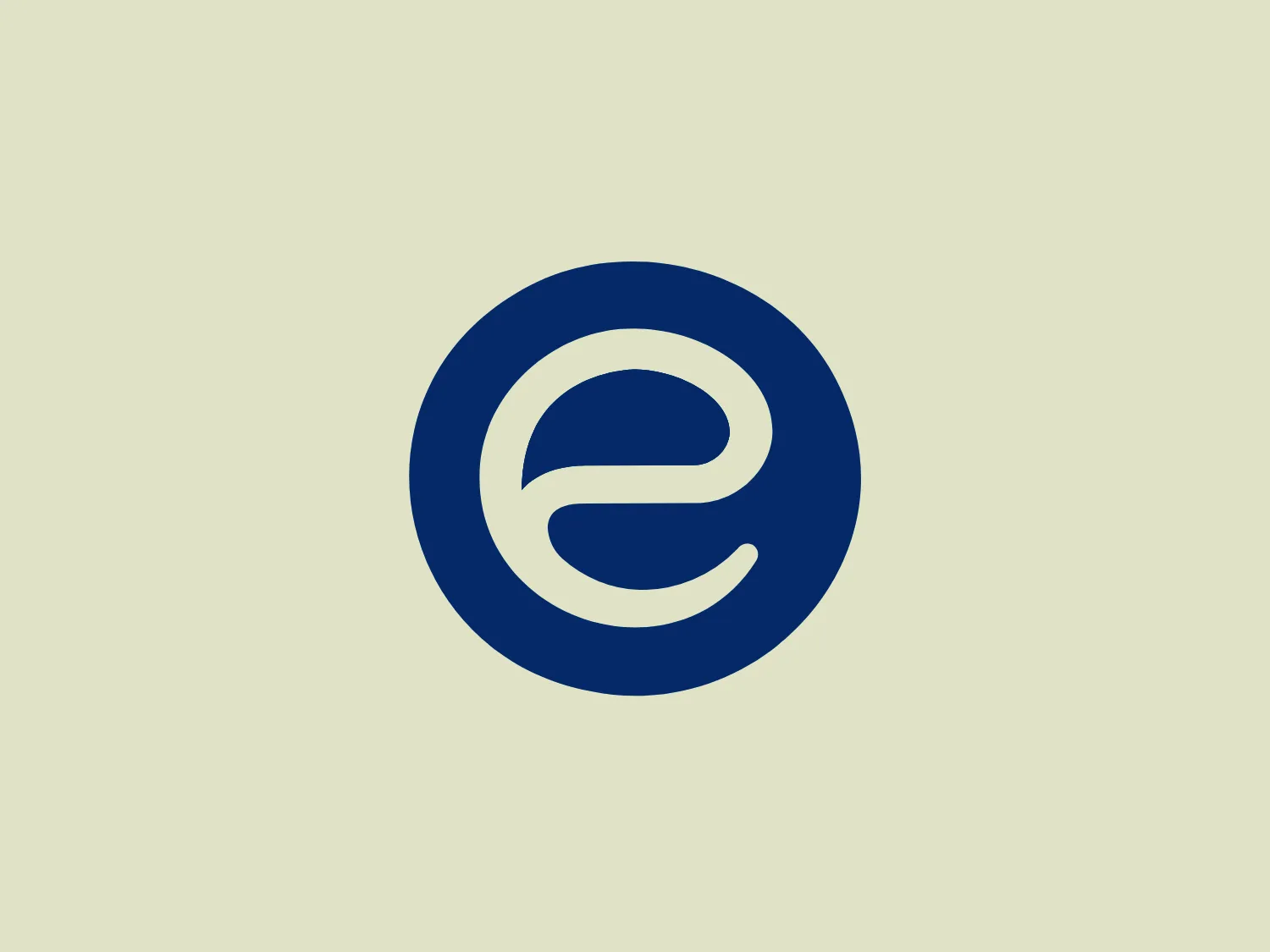 The Groupe E logo features a stylized lowercase "e" centered within a circle. The design is minimalistic, with the "e" consisting of smooth, bold lines that create a sense of fluidity and modernity. The color of the "e" and the circle is a deep, navy blue, which conveys professionalism and sophistication. The simplicity of the logo makes it versatile and easily recognizable. The circle encapsulates the letter, suggesting inclusivity and a global perspective.