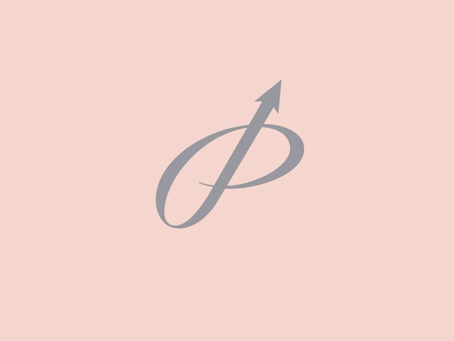 A sleek, silvery grey logo displays a stylized letter that merges 'A' and 'P' in a modern, minimalist design. The smooth curves form the shape of the letter 'P', while the negative space suggests the crossbar of the 'A'. An upward-pointing arrow integrated into the design indicates progress and direction.