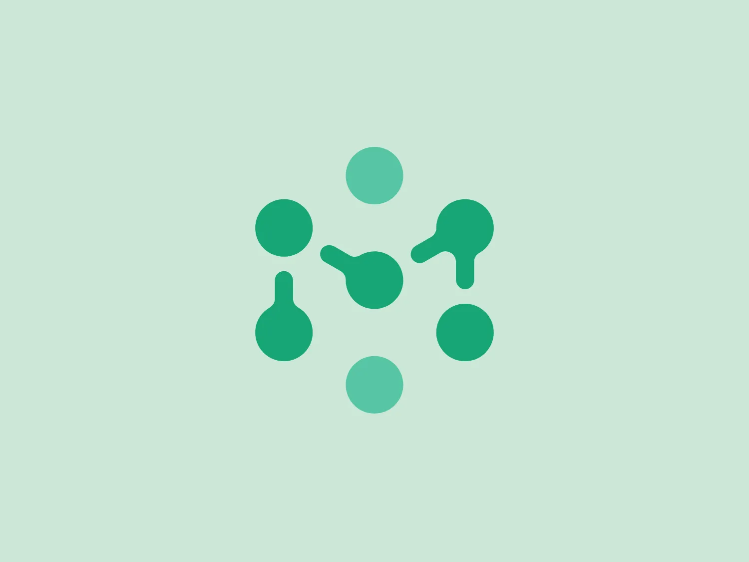 The Marchem logo features an abstract design composed of seven circles of varying sizes connected by curved lines, resembling a stylized atom or a molecular structure. The design is symmetrical, with one central circle prominently displayed. The color scheme is a monochromatic shade of teal, which gives the logo a modern and scientific feel. The use of negative space between the elements creates a dynamic and interconnected appearance. The simplicity and clean lines contribute to its contemporary and professional aesthetic.