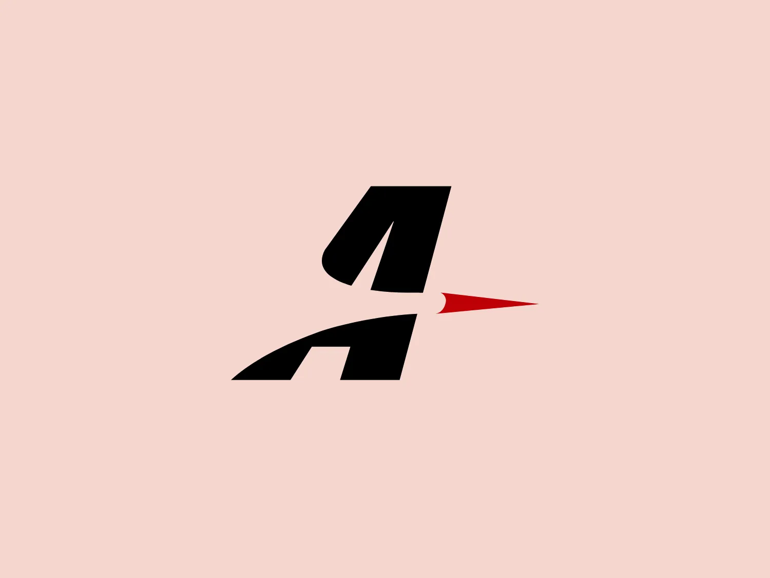 The Aeromotive logo features a bold, stylized letter "A" in a solid, dark color that appears to be black. The font has a modern, angular design with sharp edges, conveying a sense of dynamism and forward motion. An interesting feature is the small red triangle that extends from the lower right-hand corner of the letter, giving the impression of a swift movement or possibly a subtle representation of a directional arrow or a plane's tailfin. This minimalistic use of color contrasts with the predominant black, drawing the eye and adding a layer of visual interest.