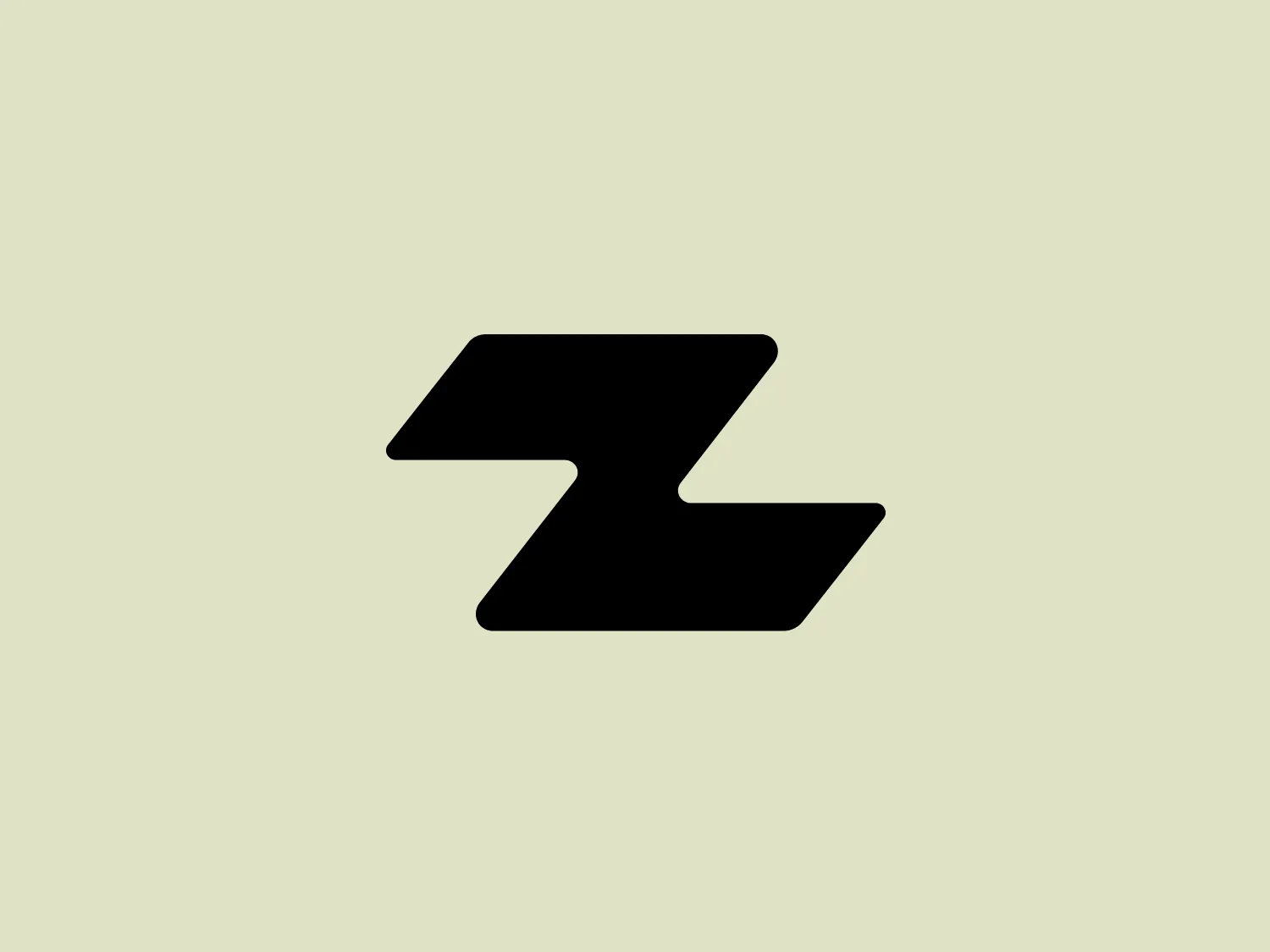 The Grupo Zeta logo is a minimalist, abstract design comprised of bold, geometric shapes. The primary element consists of two overlapping right-angled shapes resembling arrows or chevrons pointing in opposite directions, creating a dynamic tension and sense of movement. It is rendered in a solid black color, which provides a strong contrast and makes it suitable for versatile applications. The shapes are flat and lack any additional embellishment, giving the logo a modern and clean aesthetic. Based on the simplicity of the design and the black color, a neutral but warm background color like #E5E7D0 would complement it well, providing a subtle contrast without detracting from the logo's impact.