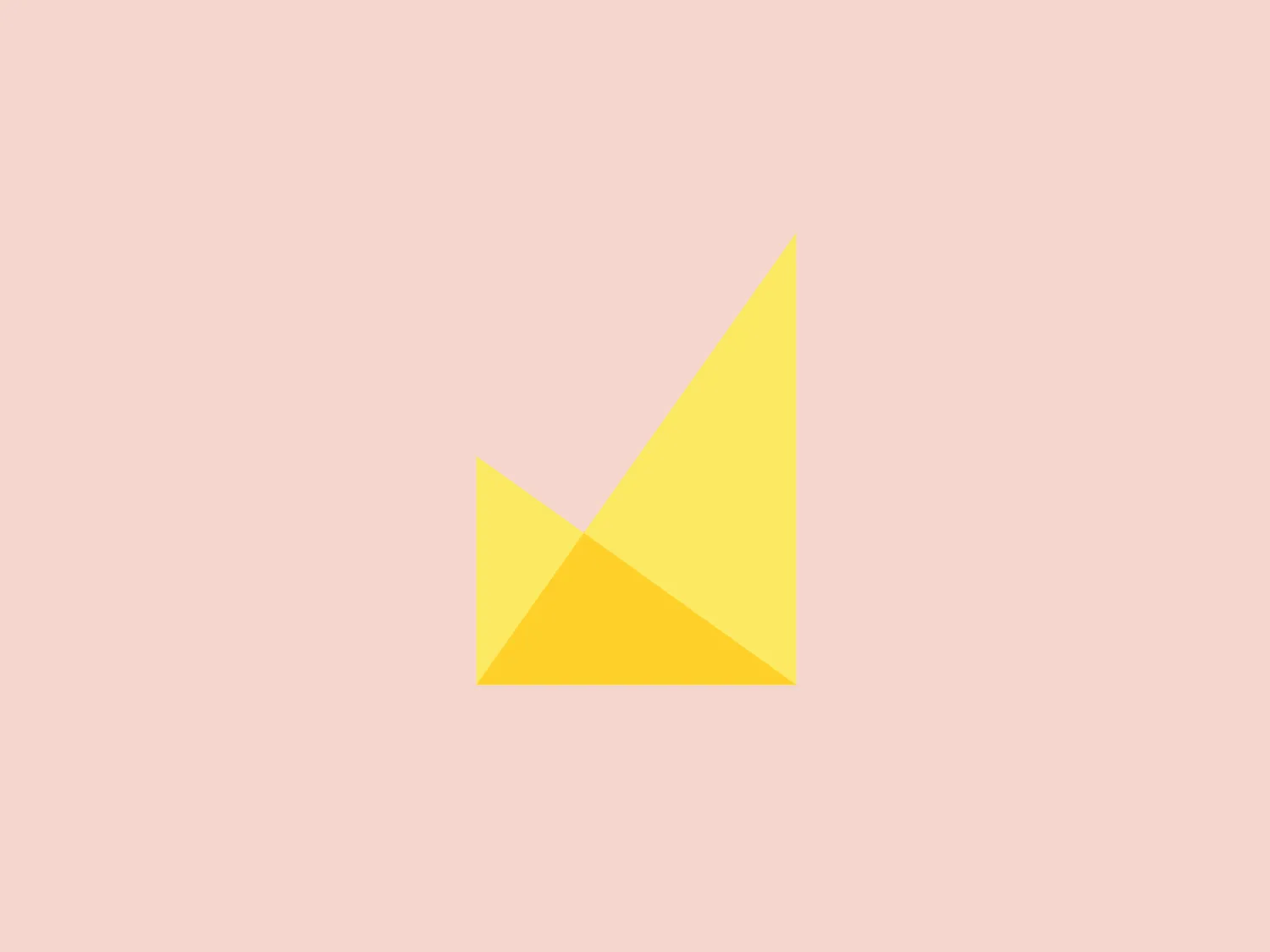 The logo for Jams features a stylized, abstract shape with geometric qualities. It forms a larger, incomplete geometric shape resembling a stylized letter "L" or a boomerang, with two asymmetric triangles creating the design. The bright, flat yellow color gives it a modern and energetic feel while the simple design and use of negative space add to its contemporary character.