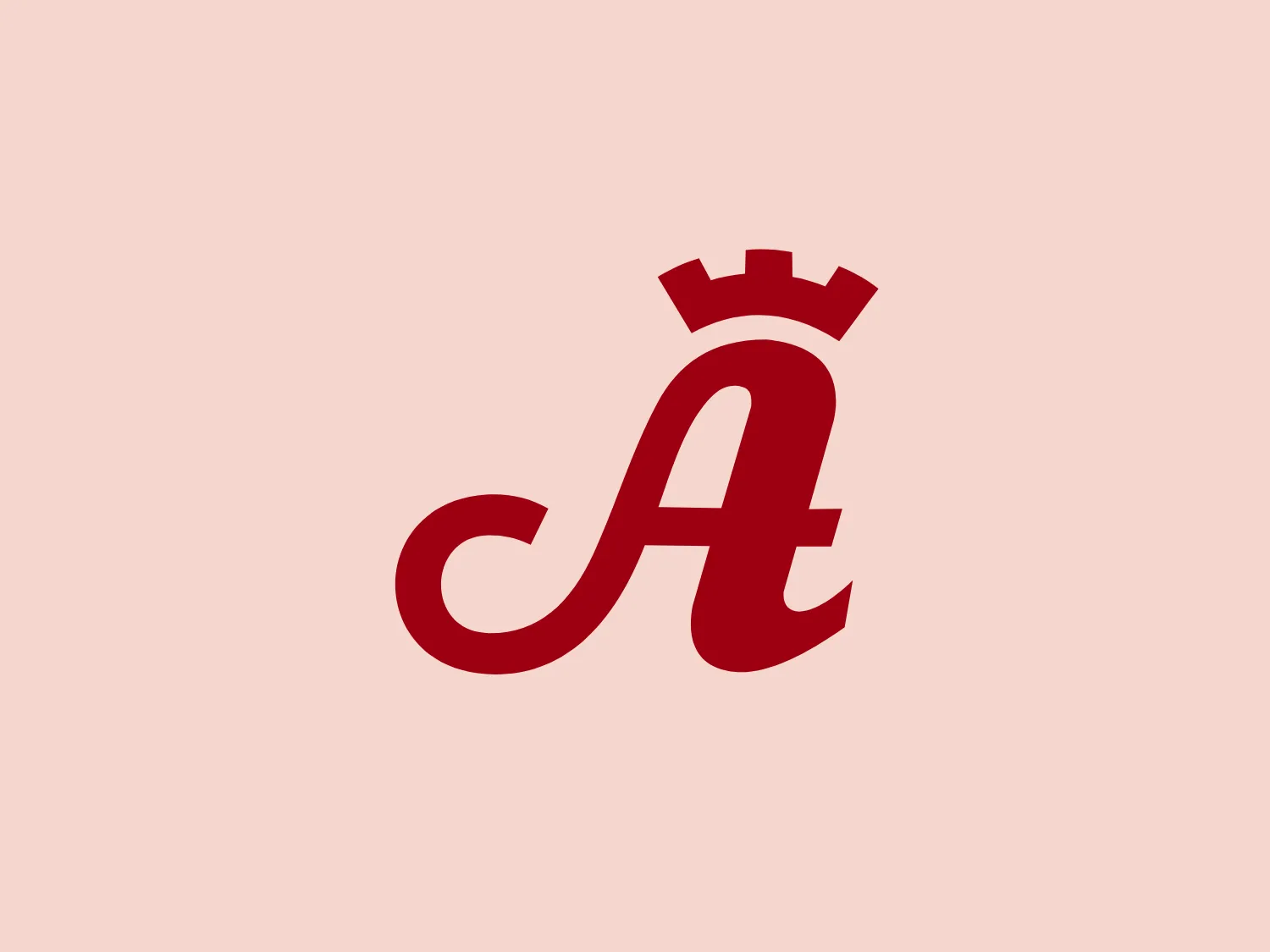 The image showcases a stylized letter "A" in a bold red color for the business Albani. The "A" is written in a cursive, fluid script that creates a sense of elegance and movement. Notably, the upper part of the "A" extends into an artistic swirl, tapering to a fine point. Above the letter, there's a small crown, also in red, with three visible spikes, that suggests a regal or noble quality. The logo combines both modern and classic design elements, and the red color indicates passion, energy, or possibly the branding of a company. For a background that complements this logo without overshadowing it, a subtle and light tone would work well.