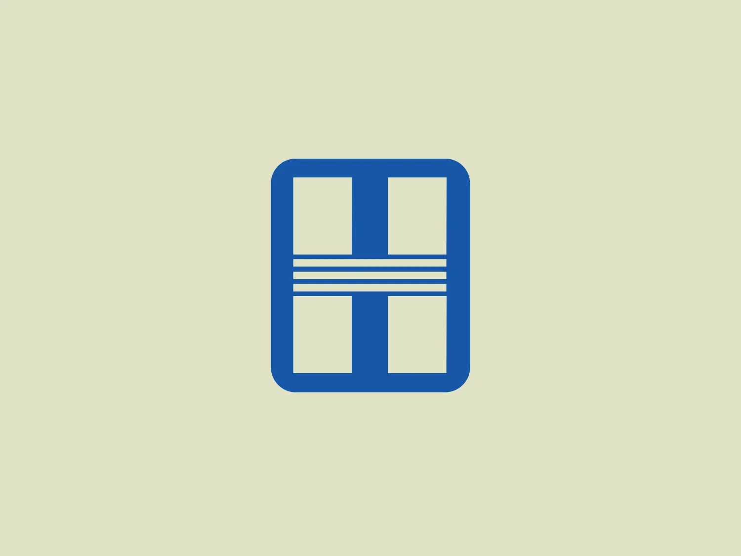 The Heidmar logo is a stylized blue square with rounded corners, featuring a white symbol in its center resembling an abstract representation of the letter "H" or a window with four panes. The symbol consists of two evenly spaced vertical bars connected by a horizontal bar, creating a symmetrical and balanced design. The contrast of the crisp white symbol against the blue background generates a clean and modern aesthetic.