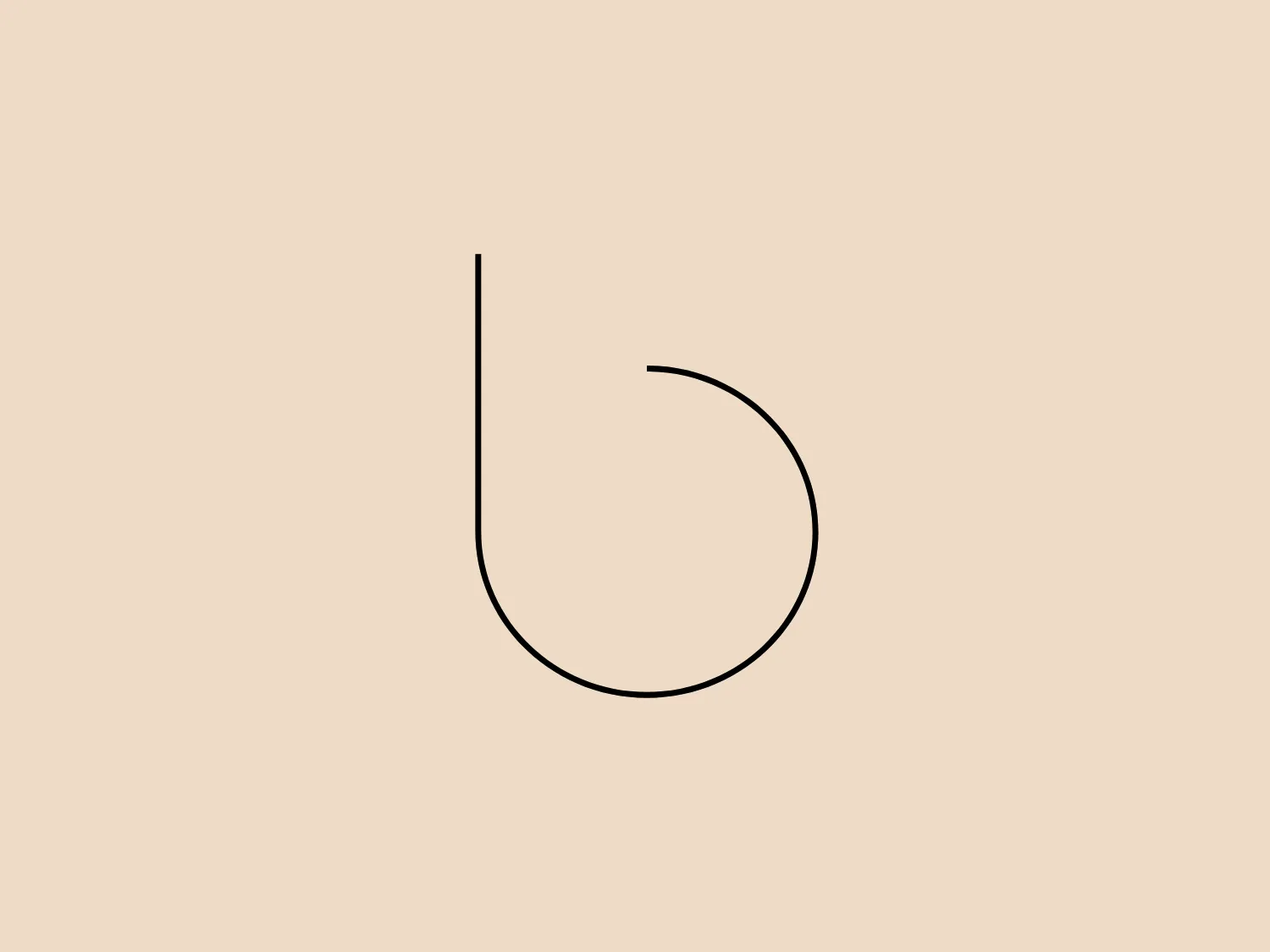 The Blanco logo features a single continuous line design resembling a lowercase 'b' with fluid and curvilinear form. It is black with clean lines and a rounded finish, conveying modernity and minimalism. The use of negative space and soft curves gives it a contemporary and versatile appearance, suitable for various branding scenarios. Its simplicity allows for easy scalability and readability.