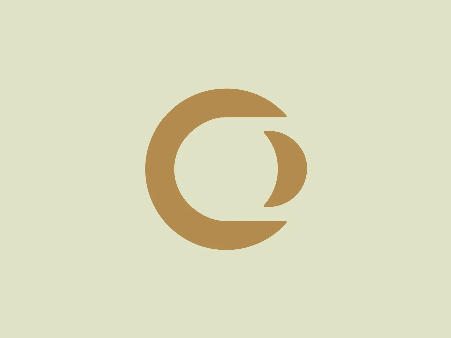 The Conversant logo is a stylized letter "C" composed of two thick arcs that meet at sharp points, giving an impression of elegance and simplicity. The color of the "C" is a muted gold or tan, which exudes a sense of luxury and sophistication. The shape is bold and modern with a minimalist design, yet the tapered ends of the arcs create a dynamic feeling of openness and movement. The overall aesthetic is clean, uncluttered, and would likely be seen as upscale or contemporary.