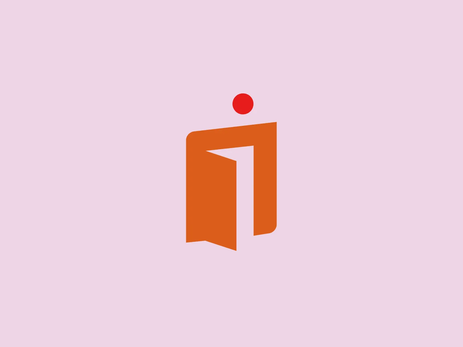 The OACIQ logo features a stylized letter 'i' with minimalist aesthetics. It consists of an upright, bold orange rectangle with a softer, rounded corner on the top left side, creating the impression of the letter's body. Above it sits a detached, smaller circle in a matching shade of orange, representing the dot of the 'i'. The simple geometry and the use of negative space within the rectangle create a modern and clean look, with the bright orange elements contrast vividly against a neutral background.