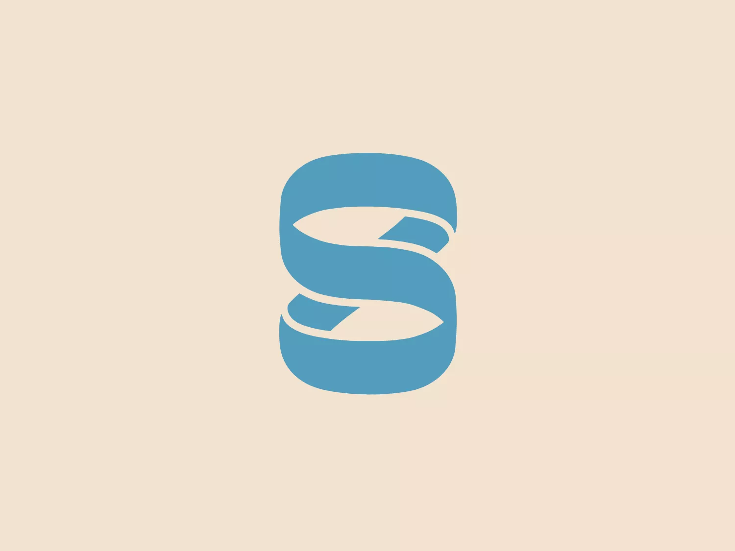 The Sanoma logo is a simple yet stylish design that consists of a singular, flowing character resembling the letter 'S'. It features smooth curves and two prominent gaps that give it a modern, ribbon-like appearance. The logo uses a calm blue color that provides a sense of reliability and professionalism. It has a soft shadow effect that adds depth, suggesting a three-dimensional form. For a background that complements this design without overwhelming it, a subtle, light color such as a gentle off-white would be suitable.