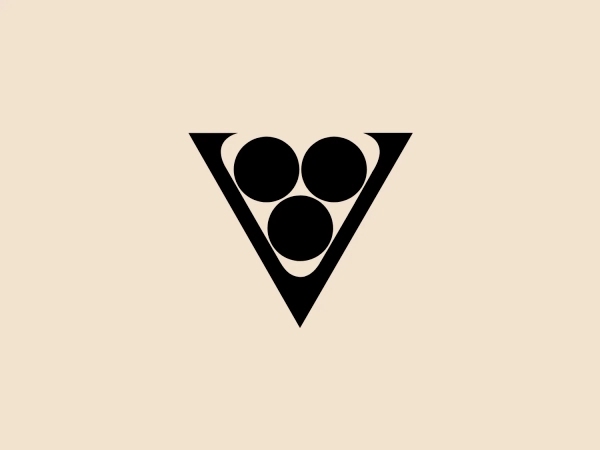 The Vendorafa logo showcases a stark, black-and-white color scheme, featuring a solid black inverted triangle with interconnected black circles inside, conforming to the shape of the triangle. This design exudes a sense of unity and cohesion, boasting a minimalistic and modern aesthetic with bold contrast for enhanced visibility.
