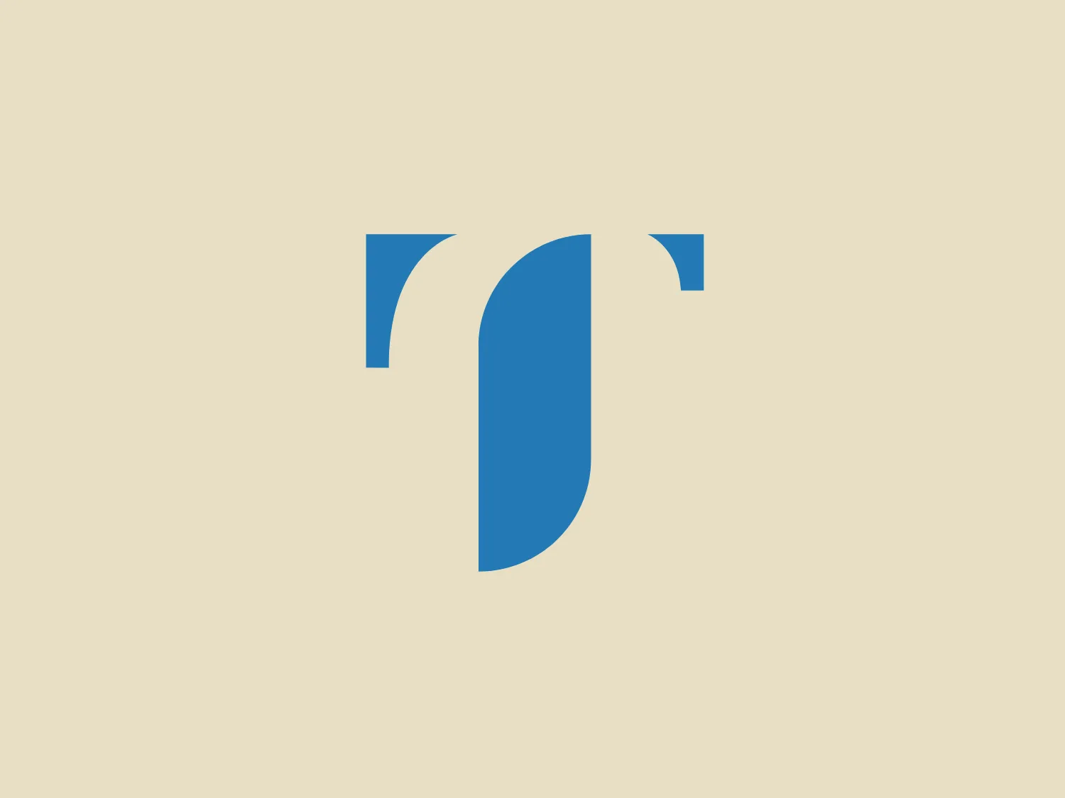 The logo for Text100 features a stylized letter "T" comprised of a central, elongated, vertical blue shape, flanked by two symmetrically inward-canted blue bars. The color of the "T" is a medium shade of blue, and the logo boasts a modern and minimalistic design with clean lines and no additional embellishments. Its clean and contemporary aesthetic makes it contrast well with a softer background color that complements the blue without overpowering it.