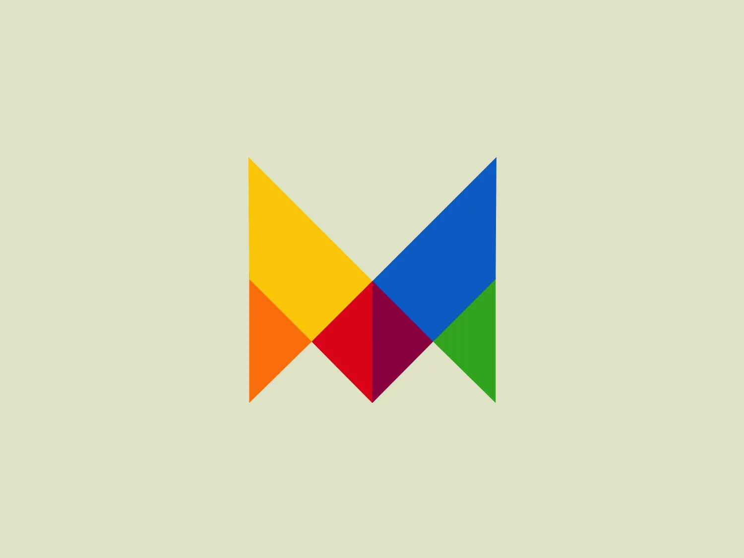 The MacPherson’s logo features a simple, yet striking design resembling an abstract butterfly or a bowtie shape created by two mirrored triangles. The triangles form a chevron shape and use a vivid and colorful palette. The left wing showcases warm colors — yellow, orange, and red, while the right wing displays cool colors — blue, dark blue or purple, and green. The use of a bright, multi-colored scheme conveys a sense of diversity, energy, and creativity. The logo has a modern and playful feel to it, suggesting a brand that is dynamic and innovative.