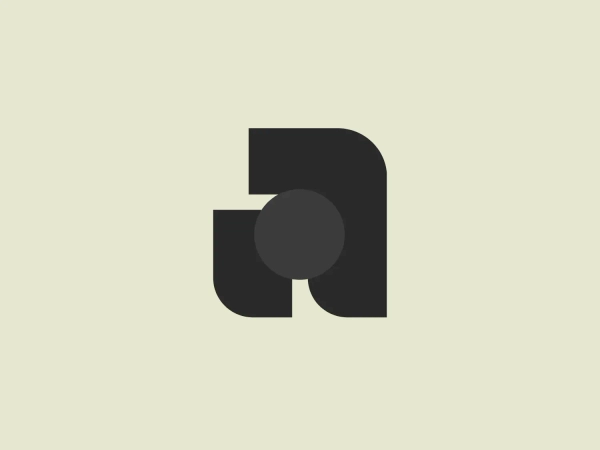 What catches our eye is the bold and modern stylized letter "B" formed by blue blocks, complemented by a striking red circle, giving the logo a unique and approachable look.