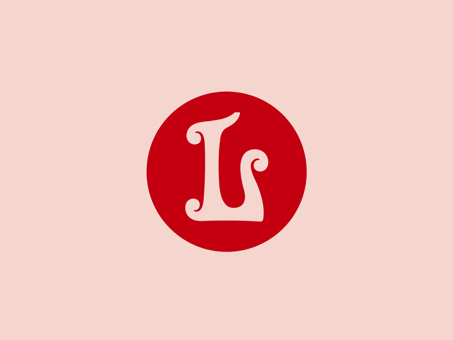 The El Liceu logo features a white, stylized letter 'L' centered within a circular red background. The letterform is designed with elegant curves and flourishes, giving it a classic and sophisticated appearance. There are no additional details or embellishments, resulting in a clean and minimalist aesthetic. The logo's design is such that it could belong to a luxury brand, or perhaps a company that values tradition and craftsmanship.