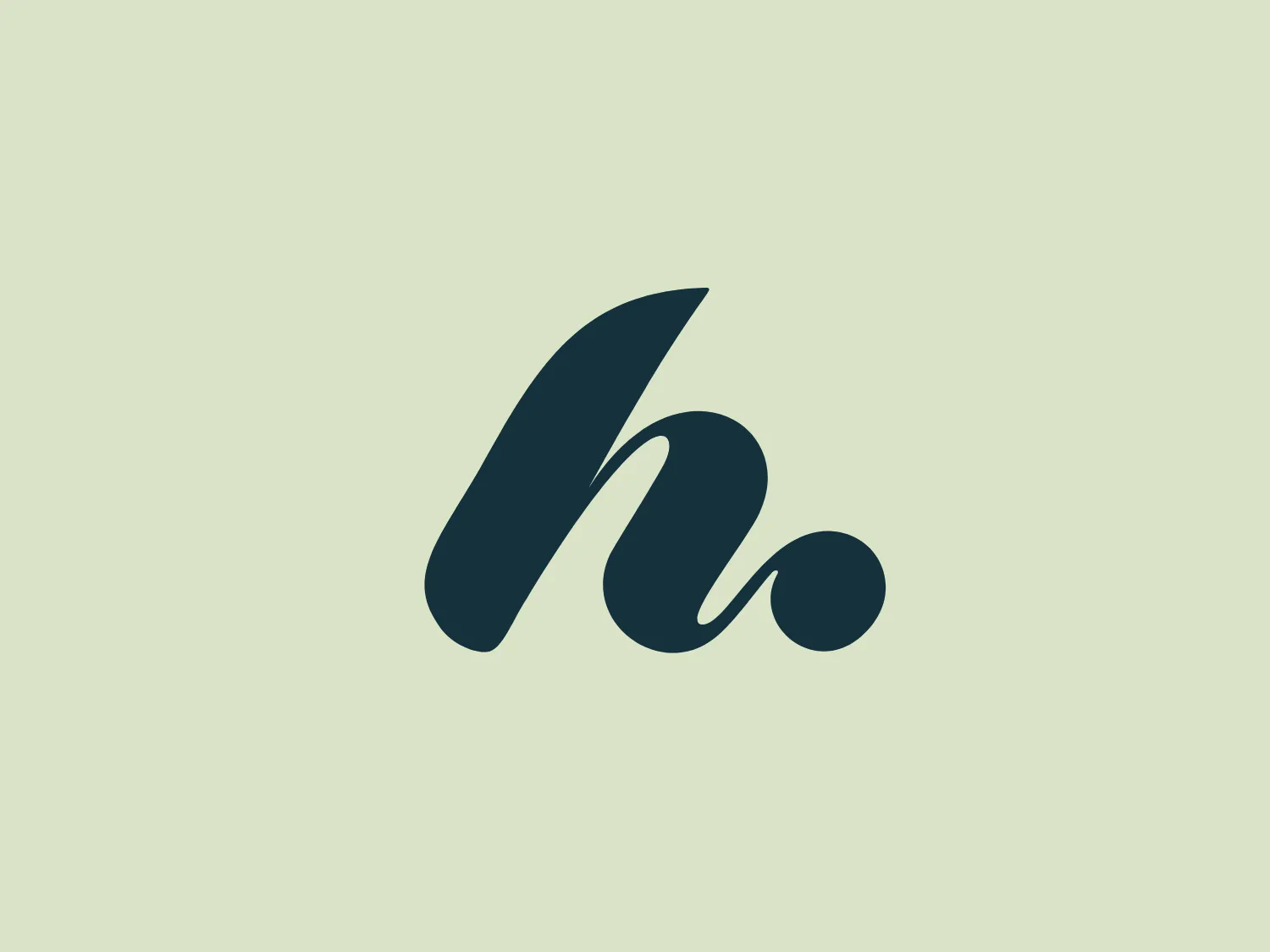 The Hampers logo is a modern and minimalist design representing stylized lowercase letters, likely "hs" or "h" with another character. The flowing curves exude elegance and fluidity, typical of contemporary design aesthetics. The bold and professional deep teal or dark cyan color enhances the overall look. The clever use of negative space seamlessly connects the characters, creating a smooth and sophisticated appearance.