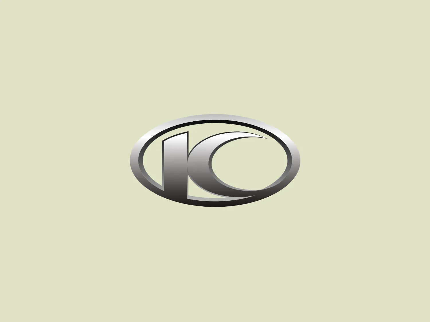 The Kymco logo features a stylized, abstract design that appears to combine the letters 'K' and 'C' in a fluid, interconnected fashion. The design is encapsulated within an elliptical shape that adds a sense of motion or orbiting. The color palette is monochromatic, utilizing shades of silver and grey, which gives it a metallic and modern feel. The use of gradients and shading creates a three-dimensional effect, enhancing the logo's sleek and professional appearance. This logo would be well-suited for a company in the tech or automotive industry, or any brand looking for a contemporary and dynamic identity.