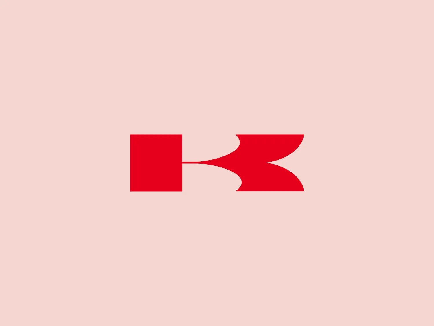 The Kawasaki logo features a minimalist and modern design with bold and angular red (#FF0000) elements seamlessly combining the letters "K" and "B". The negative space creates distinctive, recognizable letter forms, and the overall aesthetic is versatile and impactful.