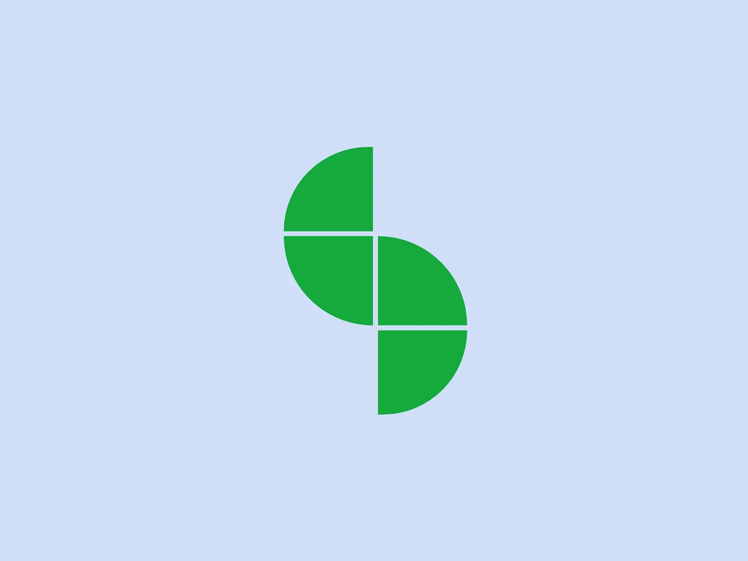 The Serveram logo is a simple geometric design composed of four symmetrical curved segments that create a stylized circular shape akin to a clover. The segments are of a uniform bright green color, suggesting a fresh, vibrant energy or eco-friendly theme. The segments are spaced apart, allowing the background to show through and creating an appearance that is both modern and minimalistic. The design is clean, with no additional embellishments, and uses flat colors without gradients or shadows, giving it a contemporary and scalable appearance suitable for various applications.