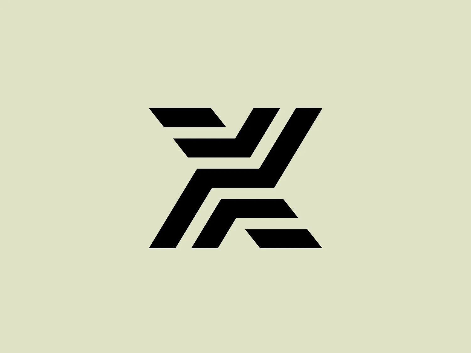 The ChargeX logo is a stylized, abstract representation of the letter "K." Geometric shapes, mostly triangles and parallelograms, are arranged in a dynamic and angular formation, creating a sharp and modern aesthetic. The bold black color gives it a strong visual presence, and a soft and neutral background would complement it nicely.