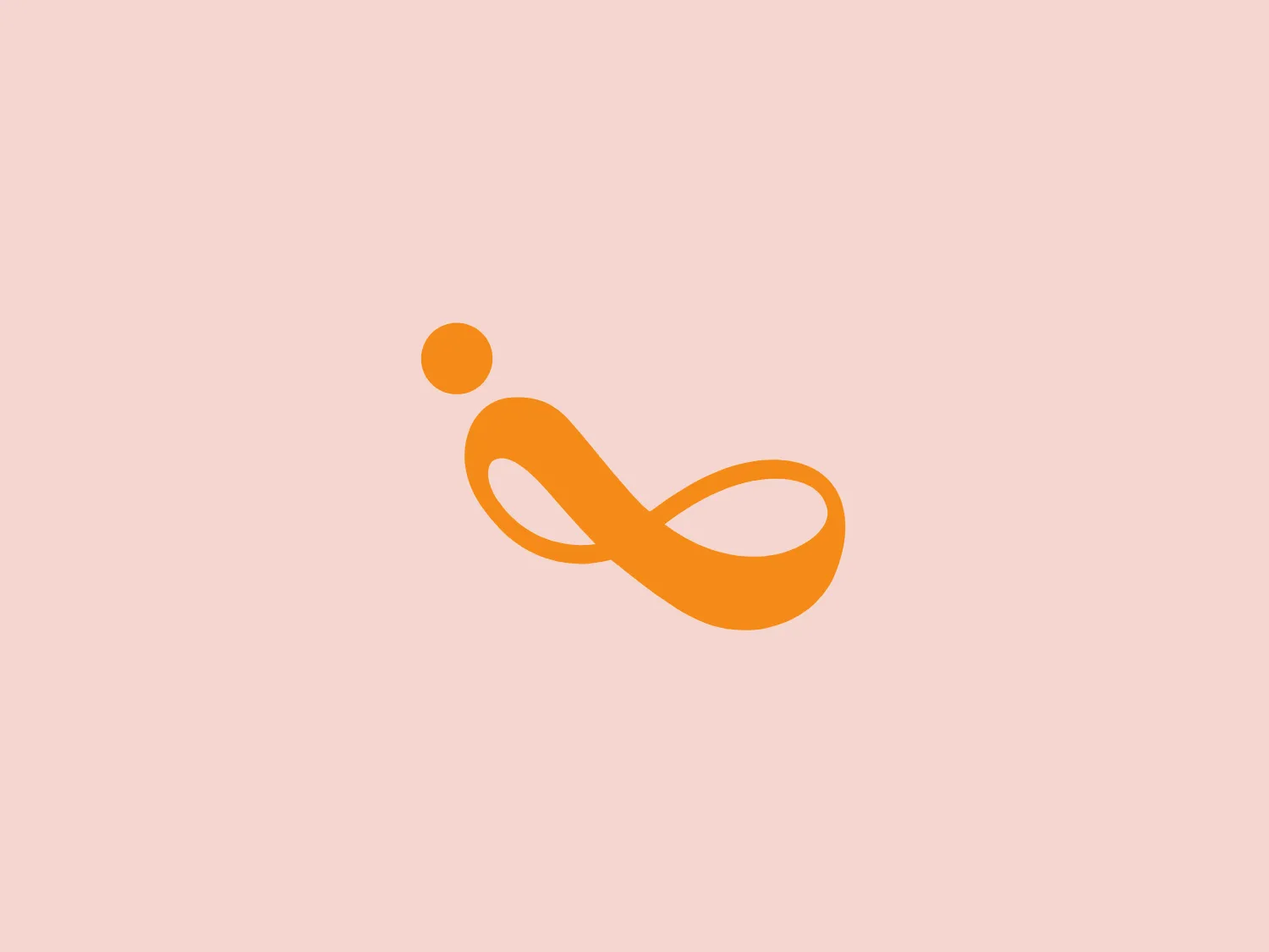 The logo for Infinite Energy features a sleek, minimalist design of an abstract, infinite loop shape in a solid, vibrant orange color, representing energy and creativity. The loop is accompanied by a detached dot, hinting at innovation and endless possibilities.