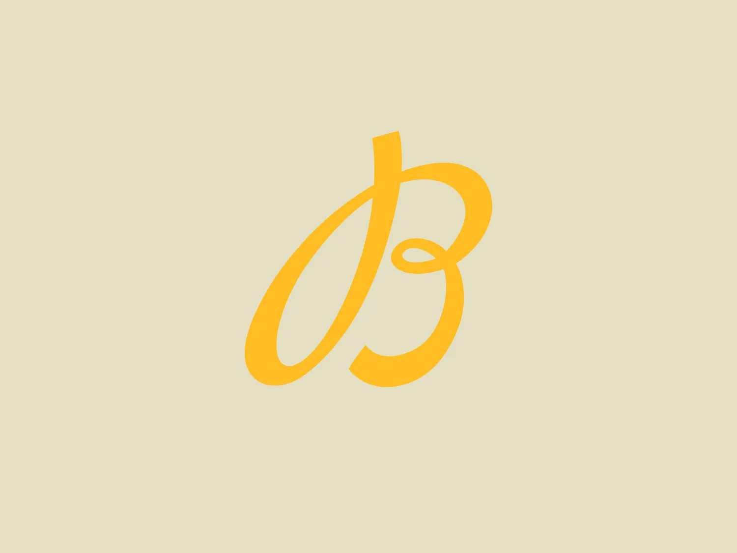 The Breitling logo depicts a stylized, fluid letter "B" with elongated, curved strokes, giving it an elegant and dynamic appearance. The design is minimalist, using a bold golden yellow color that suggests luxury, quality, and sophistication. The overall aesthetic is modern and sleek, with a sense of movement and possibly creativity, hinted by the smooth lines that evoke a sense of continuity. Given the vibrancy of the golden hue, a subtle and light background would complement it well without competing for attention.