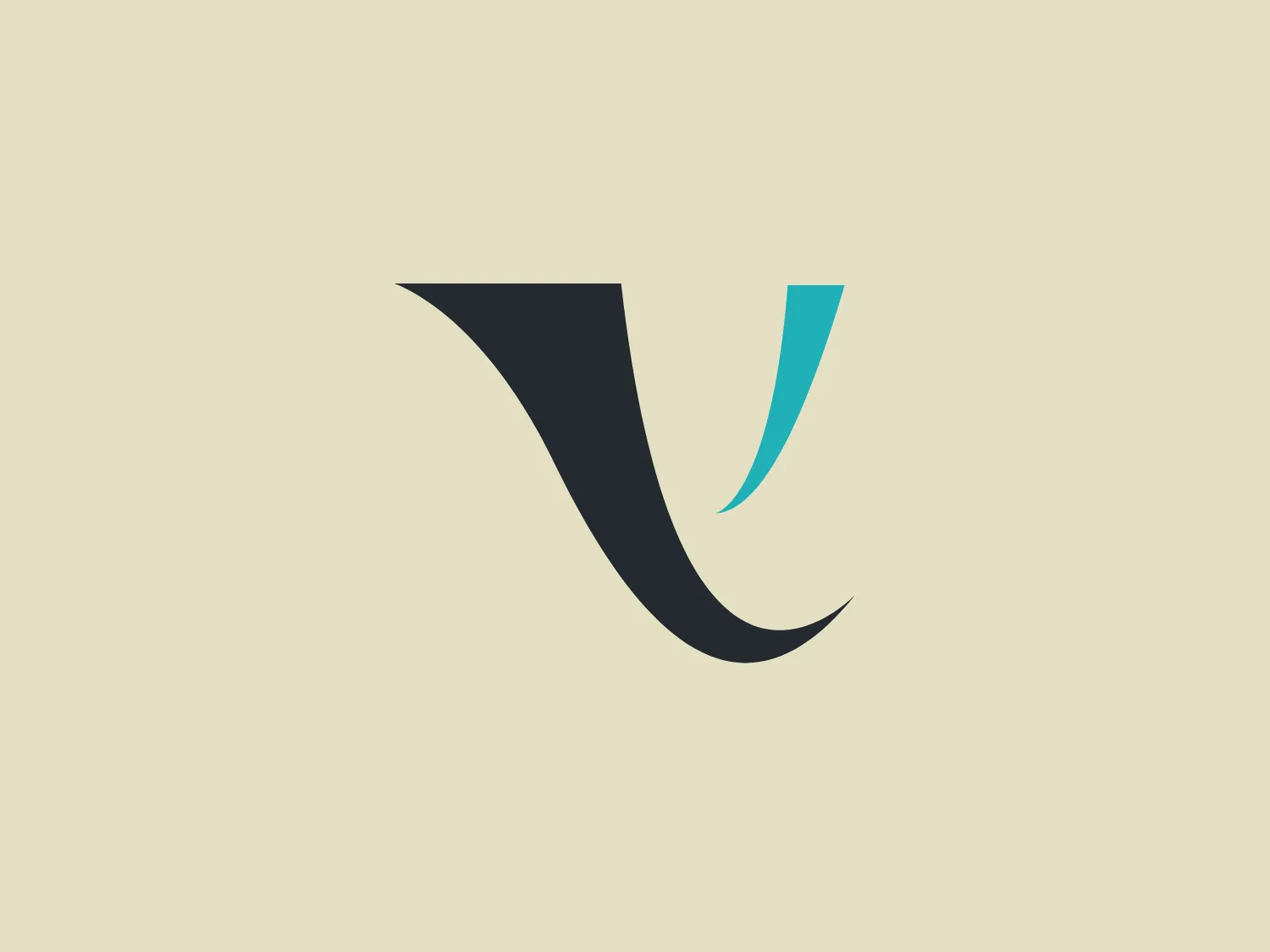 The Yilka Technology logo depicts two sleek, stylized elements resembling the letter 'V.' The larger dark gray shape sweeps boldly to the right, suggesting motion and progress, while the smaller teal shape adds a modern and fresh accent, symbolizing innovation. The design is minimalistic, dynamic, and professional, conveying elegance and forward-thinking. The color palette balances seriousness with creative flair.
