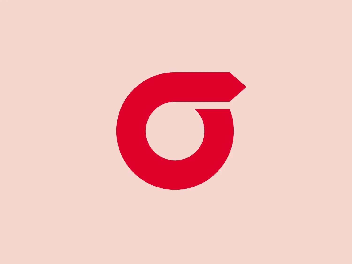 The Outgo logo showcases a bold, red stylized letter that combines elements of a "G" with a dynamic, swooping tail, exuding a sense of motion and modernity. The design is minimalistic, with no additional ornamentation or text, allowing the shape of the letter to stand out. It employs a solid, flat color with no gradients, shadows, or 3D effects, contributing to a clean and contemporary aesthetic. The vibrant red color creates a feeling of energy and passion.