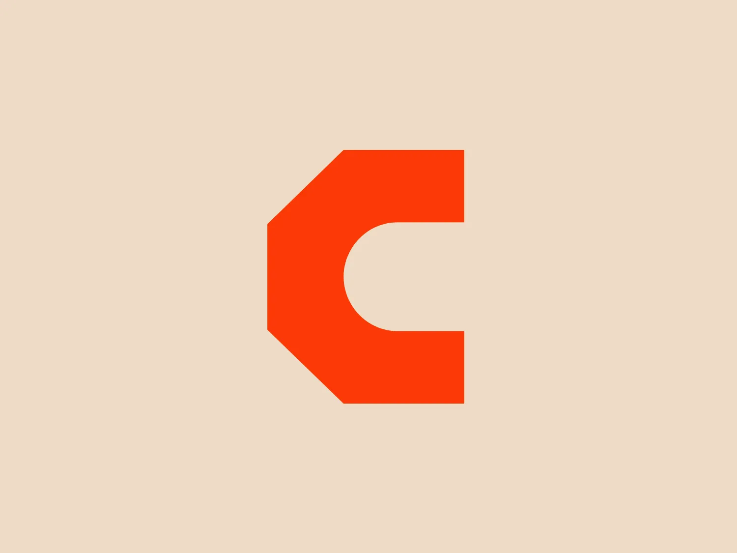 The Cromwell logo features a bold, uppercase letter "C" with a sans-serif typeface. The design is simple and modern with clean lines and no additional embellishments. The color of the "C" is a bright and vibrant shade of orange, which stands out strongly. The overall aesthetic is minimalist, suggesting a brand identity that values clarity, efficiency, and modernity. Considering the orange color of the Cromwell logo, a neutral background that complements without overshadowing would be appropriate.