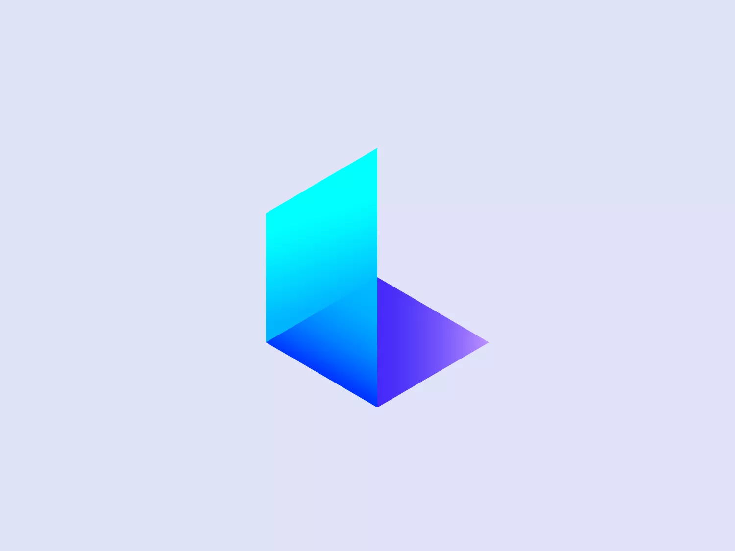 The logo for Luma AI showcases a stylized, geometric design with two overlapping planes. The primary shape resembles a three-dimensional rhombus or skewed cube, creating depth and perspective. A vibrant cyan transitions smoothly to a rich, deep blue, suggesting movement and energy. The overall aesthetic is modern and dynamic, with clean lines and a minimalist approach, conveying a sleek, professional image.