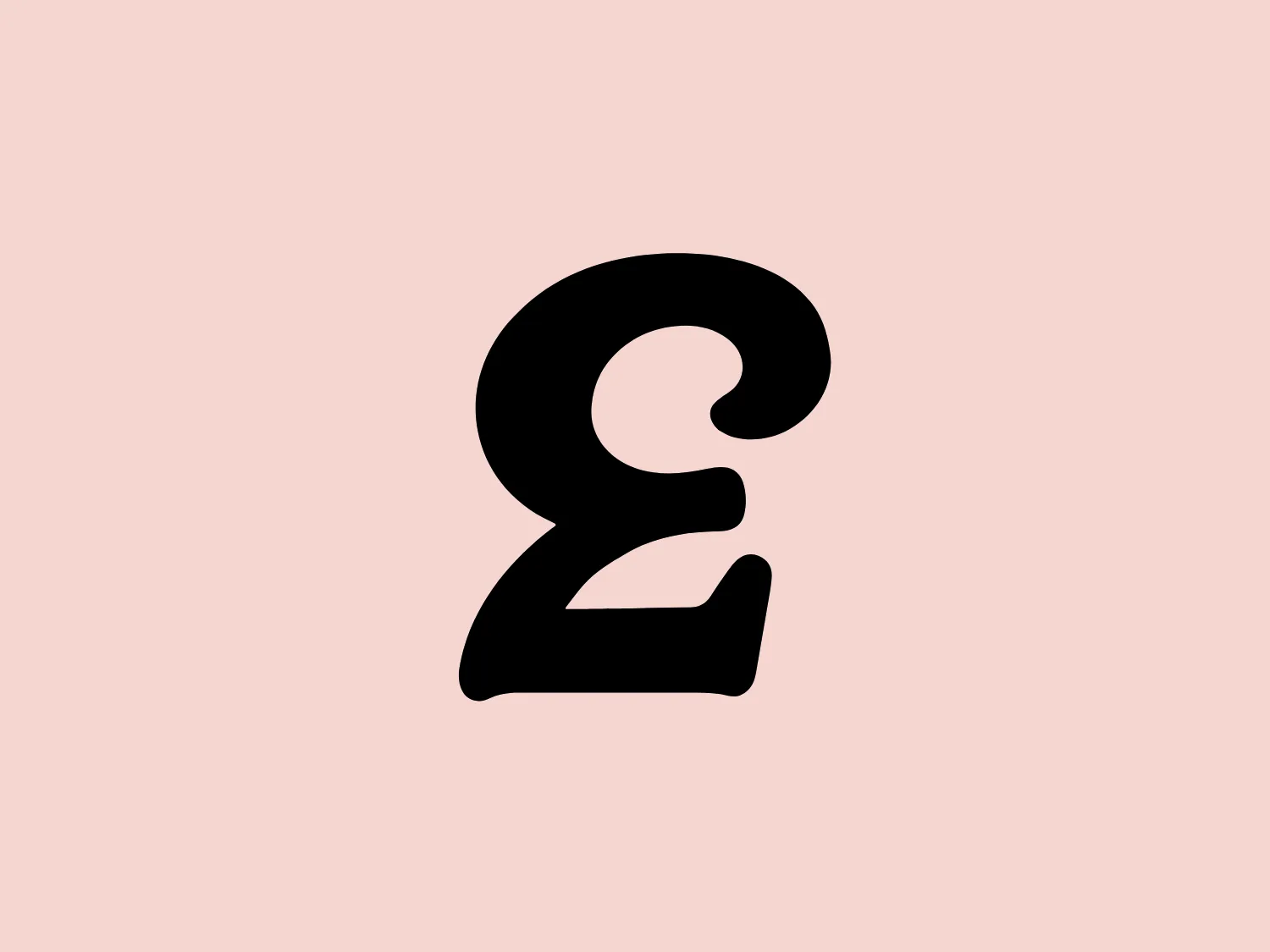The logo in the image is a stylized black letter that appears to be a lowercase "e" for Enter Accessories. It has a contemporary and minimalist design aesthetic, characterized by its smooth curves and bold presence. The letter features no additional embellishments, drawing the focus solely to its clean, flowing lines. The overall appearance gives off a modern and sleek vibe, making it suitable for a brand or entity that wishes to convey sophistication and simplicity.