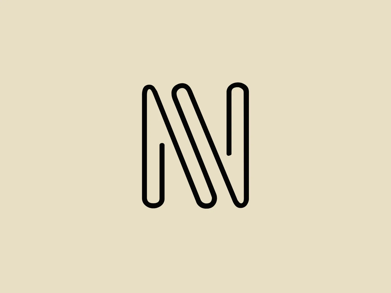 The National Innovation and Science Agenda's logo features a stylized version of the letter "N" created with three parallel lines that have varying lengths, connected at the top and bottom to form a cohesive shape. The design is minimalist with clean, sharp lines and no additional embellishment. It uses a solid black color against a white background, which gives it a bold and modern look. The lines slightly converge towards the bottom, adding a subtle dynamic quality to the design. This simple and elegant graphic could convey a sense of professionalism and sleekness, making it versatile for various branding applications.