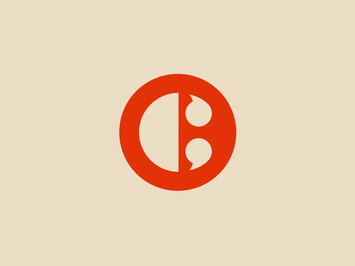The Clark logo features a stylized letter 'C' comprised of two white semi-circle cutouts on an orange circular background. It has a modern and bold look, with a minimalist design aesthetic. The choice of a bright, solid orange adds an energetic and vibrant feel to the logo, while the white cutouts provide a striking contrast that enhances the logo's visibility and recognition. The abstract nature of the design allows for various interpretations and conveys a sense of innovation and creativity.