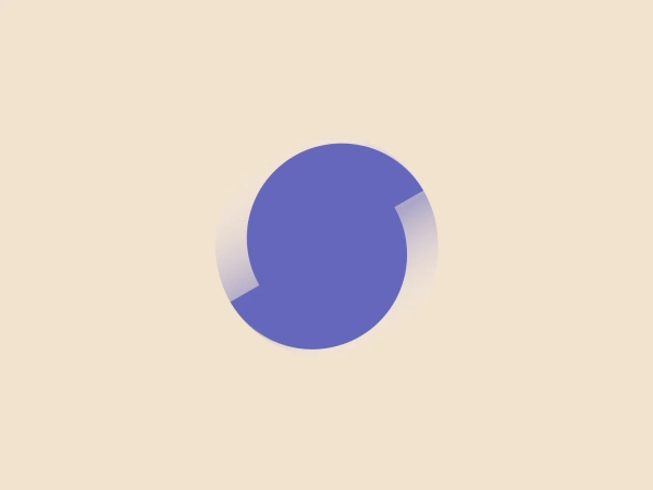 The Scaledrone logo showcases a simple yet striking circular design in a bold shade of purple. The circle incorporates a crescent-like cutout on the lower right, creating a modern and dynamic twist with an illusion of depth and three-dimensionality. Subtle gradients and highlights further enhance its spherical illusion, while its clean lines and minimalistic approach make it highly adaptable and visually appealing.